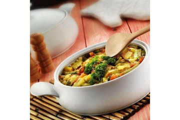 Adine Gjutjärnsgryta 31x22 cm - Porslin/Vit - Servering & matlagning - Gryta & kastrull - Gryta