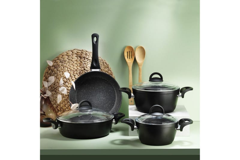 Grytset (7 delar) Ashmoor Svart - Svart - Servering & matlagning - Gryta & kastrull - Kastrull