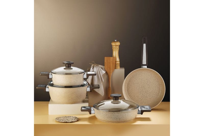 Grytset (7 delar) Lenor 10 Svart - Svart - Servering & matlagning - Gryta & kastrull - Stekpanna