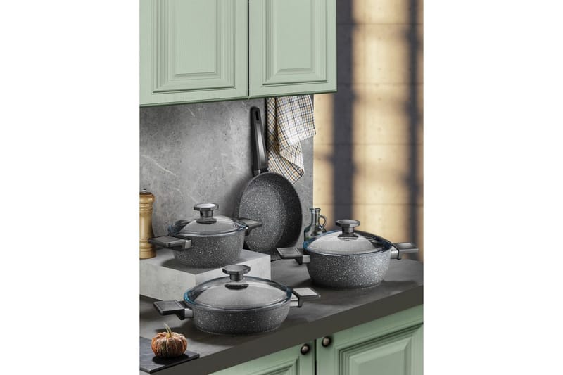 Grytset (7 delar) Lenor 13 Svart - Svart - Servering & matlagning - Gryta & kastrull - Gryta