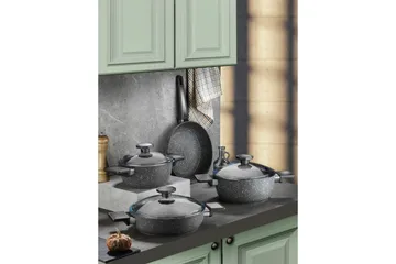 Grytset (7 delar) Lenor 13 Svart - Svart - Servering & matlagning - Gryta & kastrull - Gryta