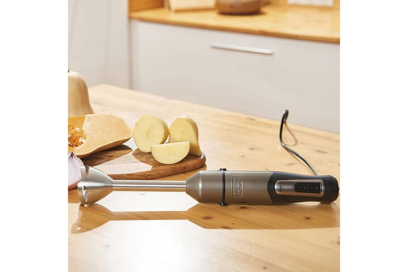 Stavmixer Black+Decker 1200W Borstad Stål - Silver - Servering & matlagning - Köksmaskin - Blanda & hacka - Stavmixer
