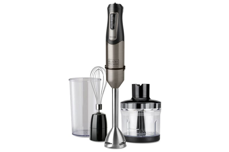 Stavmixerset Black+Decker Brushed 1200W - Kolgrå|Svart - Servering & matlagning - Köksmaskin - Blanda & hacka - Stavmixer