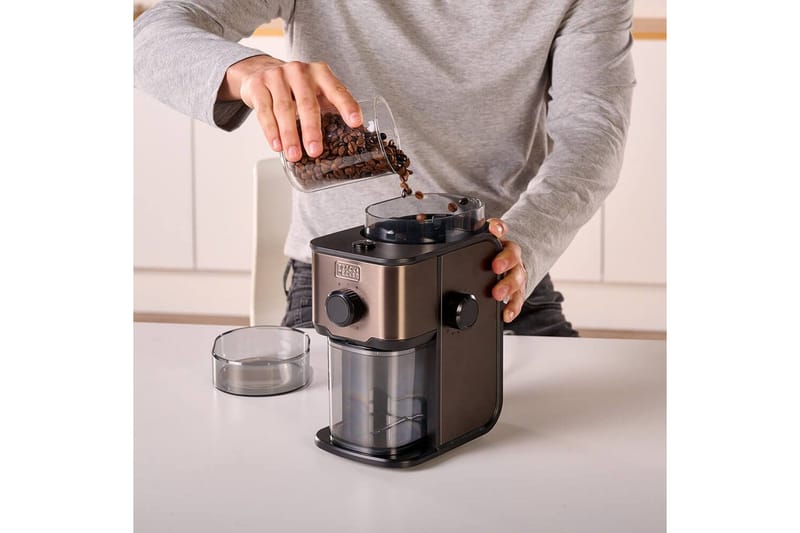 Elektrisk Kaffekvarn Black+Decker 150W - Grå - Servering & matlagning - Köksmaskin - Kaffemaskin & kaffetillbehör - Kaffekvarn & Espressokvarn