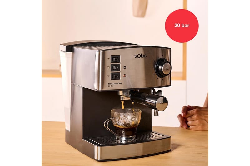 Espressomaskin Solac Taste Classic M80 Inox Matt Silver - Matt Silver - Servering & matlagning - Köksmaskin - Kaffemaskin & kaffetillbehör - Espressomaskiner
