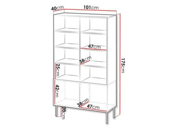 Rynlin Bokhylla 175 cm - Förvaring - Hylla - Bokhylla