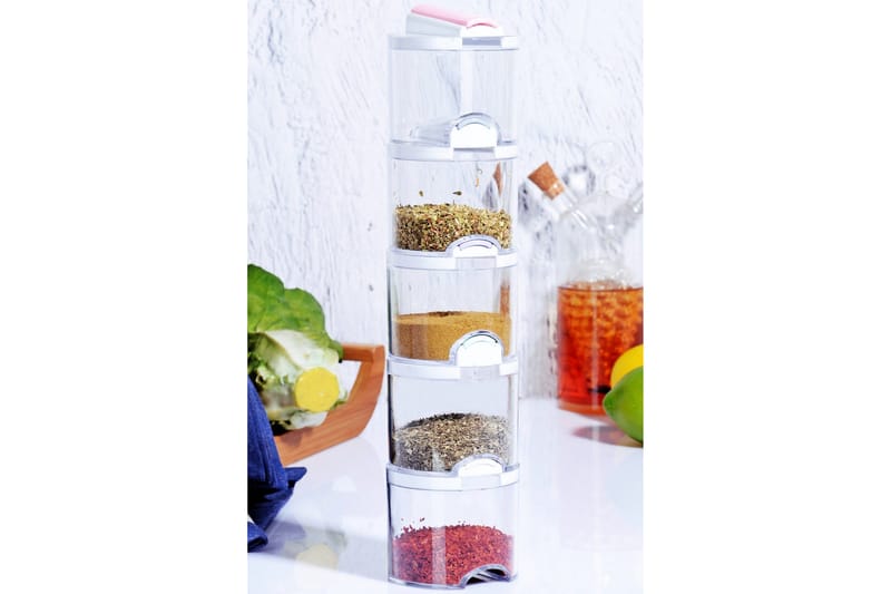 Kryddburk 5-Pack - Vit - Servering & matlagning - Köksmaskin - Skära & mala - Kryddkvarn