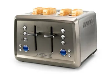 Brödrost Black+Decker 4 Fack 1960W Borstat Stål - Grå - Servering & matlagning - Köksmaskin - Värma & koka - Brödrost