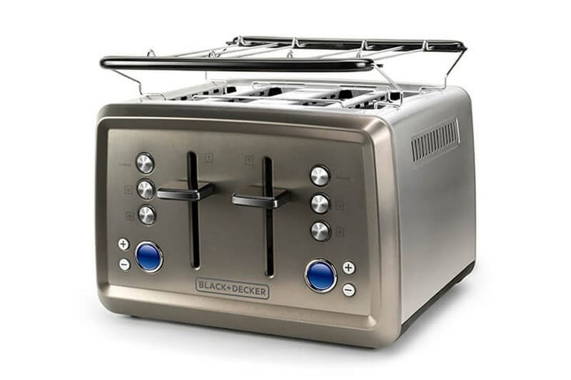 Brödrost Black+Decker 4 Fack 1960W Borstat Stål - Grå - Servering & matlagning - Köksmaskin - Värma & koka - Brödrost