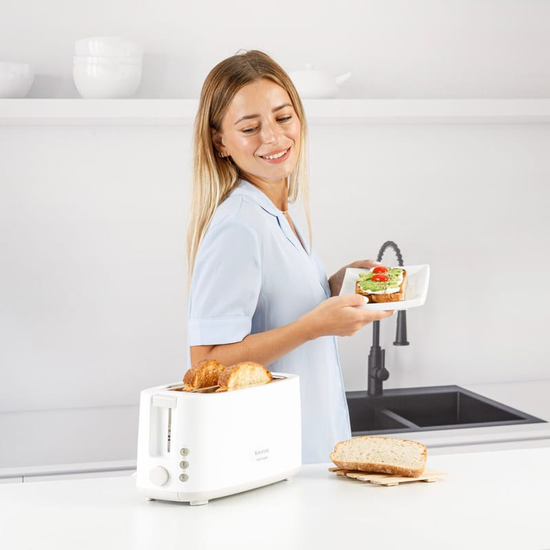 Brödrost Taurus Toastissimo Långt Spår - vit - Servering & matlagning - Köksmaskin - Värma & koka - Brödrost