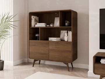 Corvan Bokhylla 108 cm i Valnöt - Brun - Förvaring - Hylla - Bokhylla