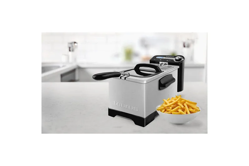 Fritös Taurus Pro 3 Plus 2100W 3L Rostfritt Stål - Grå - Servering & matlagning - Köksmaskin - Värma & koka - Fritös