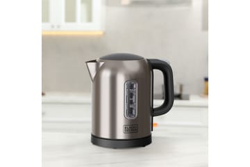 Vattenkokare Black+Decker 2200W 1L Borstat Stål - Silver - Servering & matlagning - Köksmaskin - Värma & koka - Vattenkokare