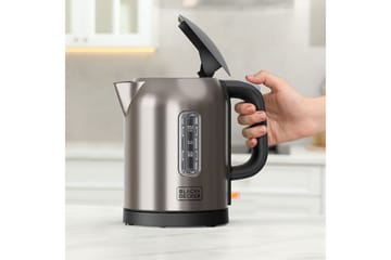 Vattenkokare Black+Decker 2200W 1L Borstat Stål - Silver - Servering & matlagning - Köksmaskin - Värma & koka - Vattenkokare