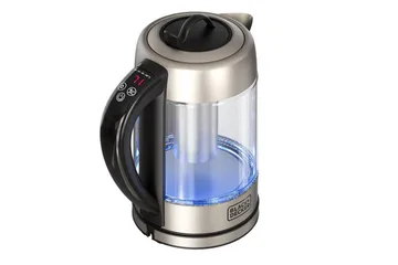 Vattenkokare Black+Decker i Glas med Te-filter 1.7L - Silver - Servering & matlagning - Köksmaskin - Värma & koka - Vattenkokare