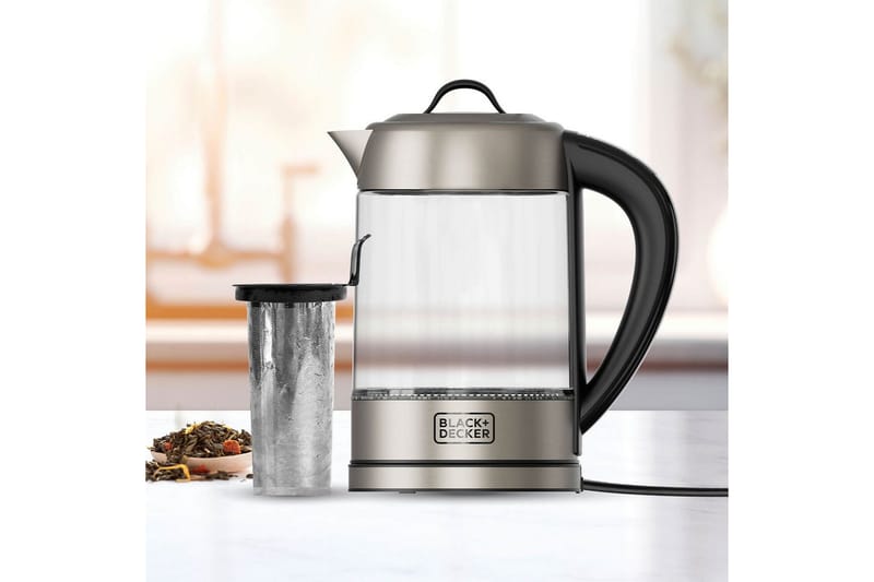 Vattenkokare Black+Decker i Glas med Te-filter 1.7L - Silver - Servering & matlagning - Köksmaskin - Värma & koka - Vattenkokare