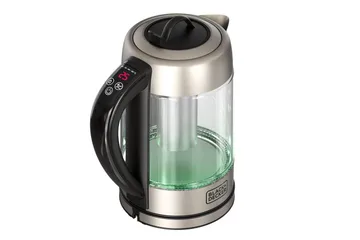 Vattenkokare Black+Decker i Glas med Te-filter 1.7L - Silver - Servering & matlagning - Köksmaskin - Värma & koka - Vattenkokare