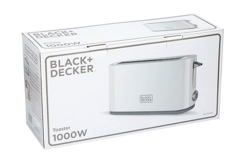 BLACK+DECKER Brödrost 1000W Vit - Grå - Köksredskap & kökstillbehör - Övriga köksredskap