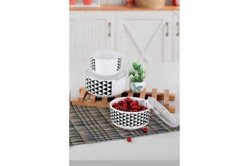 Förvaringslådor 6-pack - Vit/Svart - Servering & matlagning - Köksredskap & kökstillbehör - Burkar & flaskor