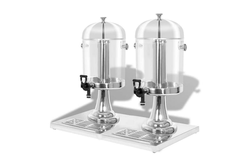 Dubbel juicebehållare rostfritt stål 2x8 L - Silver - Köksredskap & kökstillbehör - Övriga köksredskap