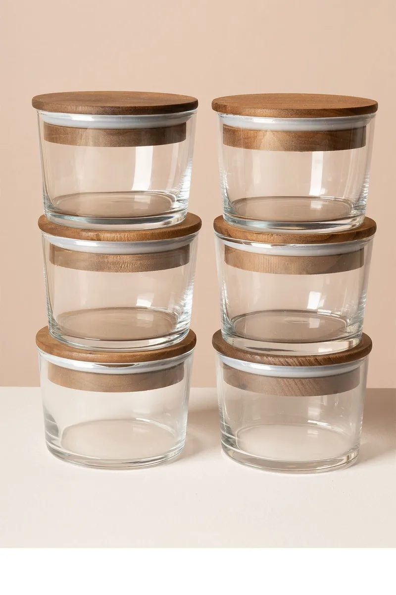 Fenvik Förvaringsburkset (12 delar) 8x8x5 cm - Transparent valnöt - Servering & matlagning - Köksredskap & kökstillbehör - Burkar & flaskor