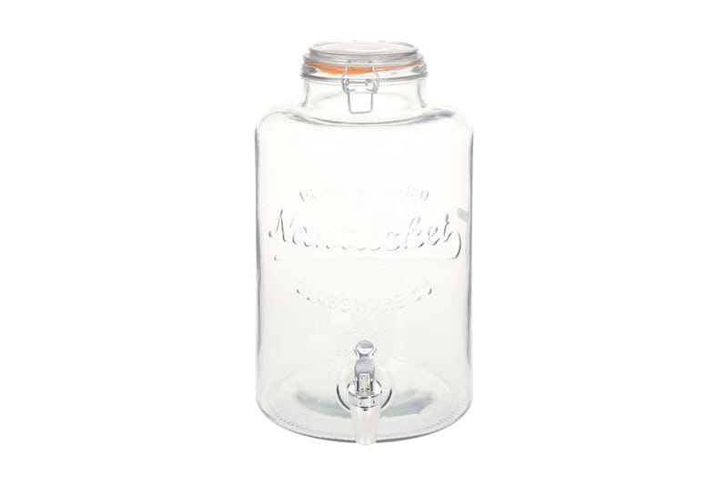 Glasbehållare XXL med tappkran transparent 8 L - Transparent - Köksredskap & kökstillbehör - Övriga köksredskap