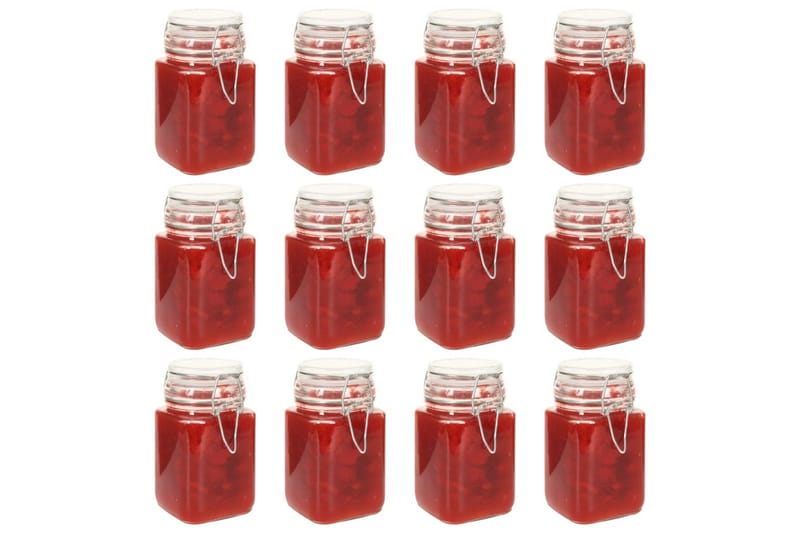 Syltburkar i glas med lock 12 st 260 ml - Transparent - Förvaringsburk - Småförvaring - Burkar & flaskor