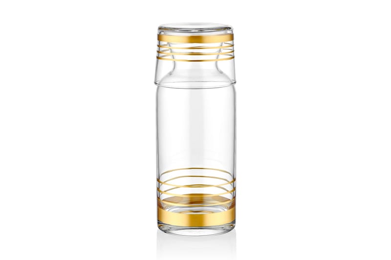 Vattenkaraff - Guld - Vattenkaraff - Tillbringare glas - Burkar & flaskor