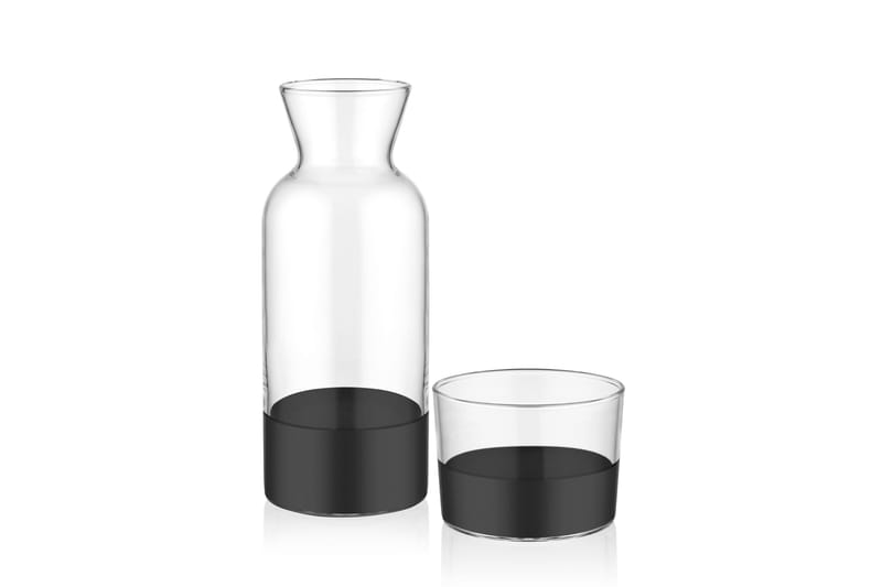 Vattenkaraff - Svart - Vattenkaraff - Tillbringare glas - Burkar & flaskor
