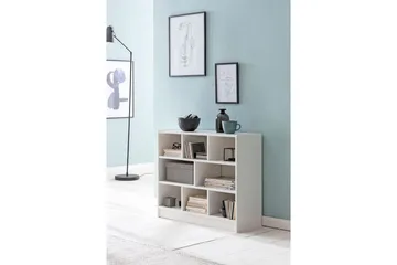 Bokhylla Wohnling Spånskiva med 8 Förvaringshyllor - Servering & matlagning - Karaff & tillbringare - Glasflaska