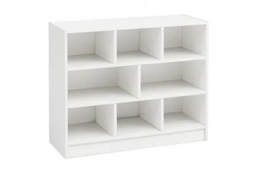 Bokhylla Wohnling Spånskiva med 8 Förvaringshyllor - Servering & matlagning - Karaff & tillbringare - Glasflaska