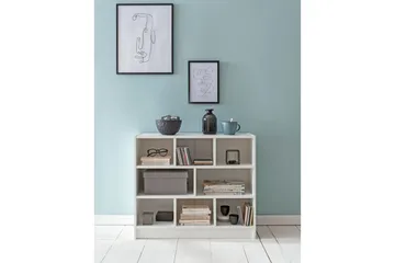 Bokhylla Wohnling Spånskiva med 8 Förvaringshyllor - Servering & matlagning - Karaff & tillbringare - Glasflaska