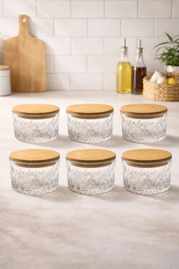 Fenvik Förvaringsboxset (6 delar) 10x10x6 cm - Transparent - Servering & matlagning - Karaff & tillbringare - Glasflaska