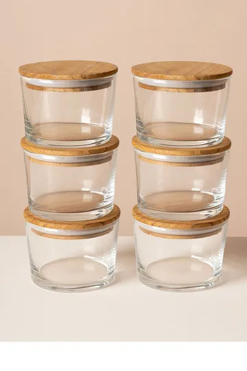 Fenvik Förvaringsburkset (12 delar) 8x8x5 cm - Transparent Sapphire Oak - Servering & matlagning - Karaff & tillbringare - Glasflaska
