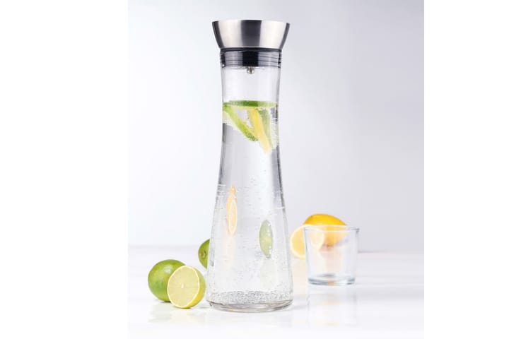 HI Vattenbehållare med tappkran genomskinlig 1,2 L - Transparent - Vattenkaraff - Burkar & flaskor - Tillbringare glas
