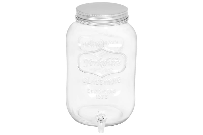 Glasbehållare med tappkran 8050 ml glas - Transparent - Tappkransbehållare