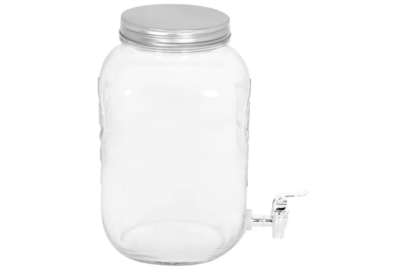 Glasbehållare med tappkran 8050 ml glas - Transparent - Tappkransbehållare