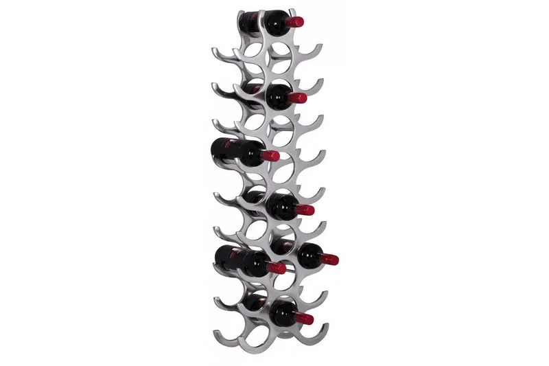 Vinställ Wohnling Aluminiumgjutning Handpolerad Plats för 27 Flaskor Modern Loft