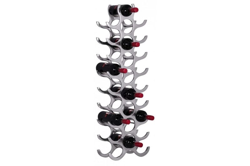 Vinställ Wohnling Aluminiumgjutning Handpolerad Plats för 27 Flaskor Modern Loft