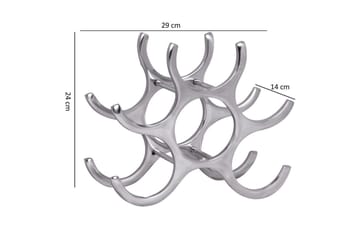 Vinställ Wohnling Aluminiumgjutning Handpolerad Plats för 6 Flaskor Modern Loft - Förvaring - Hylla - Förvaringshylla - Vinställ & vinhylla