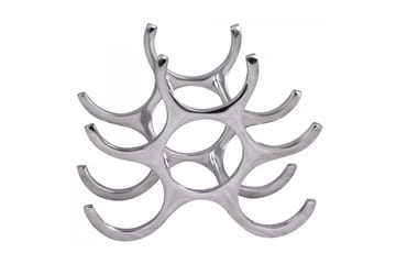 Vinställ Wohnling Aluminiumgjutning Handpolerad Plats för 6 Flaskor Modern Loft - Förvaring - Hylla - Förvaringshylla - Vinställ & vinhylla