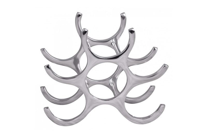 Vinställ Wohnling Aluminiumgjutning Handpolerad Plats för 6 Flaskor Modern Loft - Förvaring - Hylla - Förvaringshylla - Vinställ & vinhylla