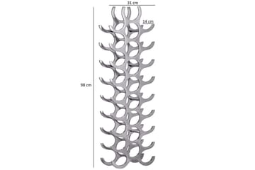 Vinställ Wohnling Aluminiumgjutning Handpolerad Plats för 27 Flaskor Modern Loft - Förvaring - Hylla - Förvaringshylla - Vinställ & vinhylla