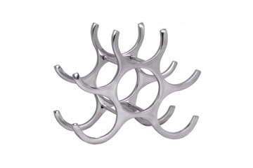 Vinställ Wohnling Aluminiumgjutning Handpolerad Plats för 6 Flaskor Modern Loft - Förvaring - Hylla - Förvaringshylla - Vinställ & vinhylla