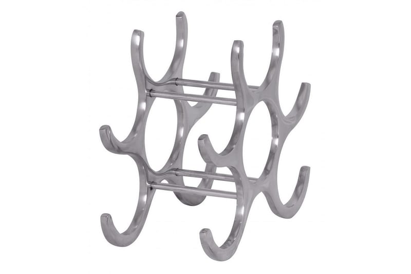 Vinställ Wohnling Aluminiumgjutning Handpolerad Plats för 6 Flaskor Modern Loft - Förvaring - Hylla - Förvaringshylla - Vinställ & vinhylla