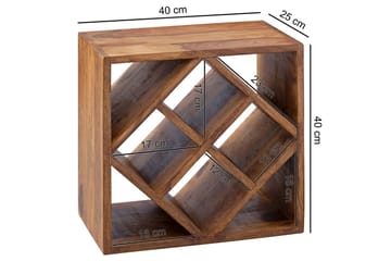 Vinställ Wohnling Massivt trä med plats för 8 flaskor i lantlig stil - Servering & matlagning - Karaff & tillbringare - Glasflaska