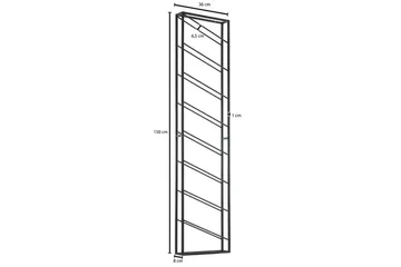 Vinställ Wohnling väggmonterad, plats för 8 flaskor, pulverlackerad metall, industriell loftstil Svart - Svart - Servering & matlagning - Karaff & tillbringare - Glasflaska