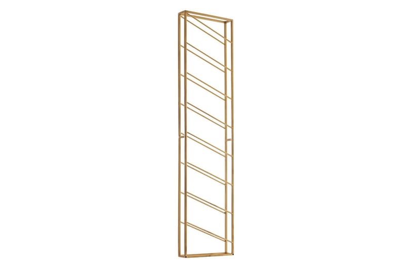 Vinställ Wohnling väggmonterad, plats för 8 flaskor, pulverlackerad metall, industriell loftstil Guld - Guld - Servering & matlagning - Karaff & tillbringare - Glasflaska