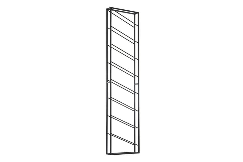 Vinställ Wohnling väggmonterad, plats för 8 flaskor, pulverlackerad metall, industriell loftstil Svart - Svart - Servering & matlagning - Karaff & tillbringare - Glasflaska