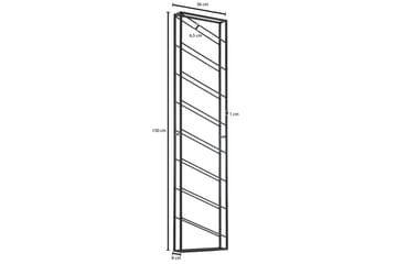 Vinställ Wohnling väggmonterad, plats för 8 flaskor, pulverlackerad metall, industriell loftstil Svart - Svart - Servering & matlagning - Karaff & tillbringare - Glasflaska